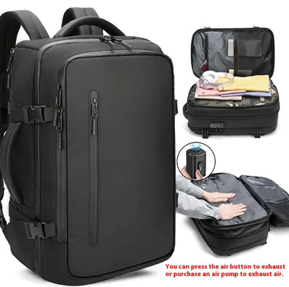 50L Vacuum Travel Backpack BLK